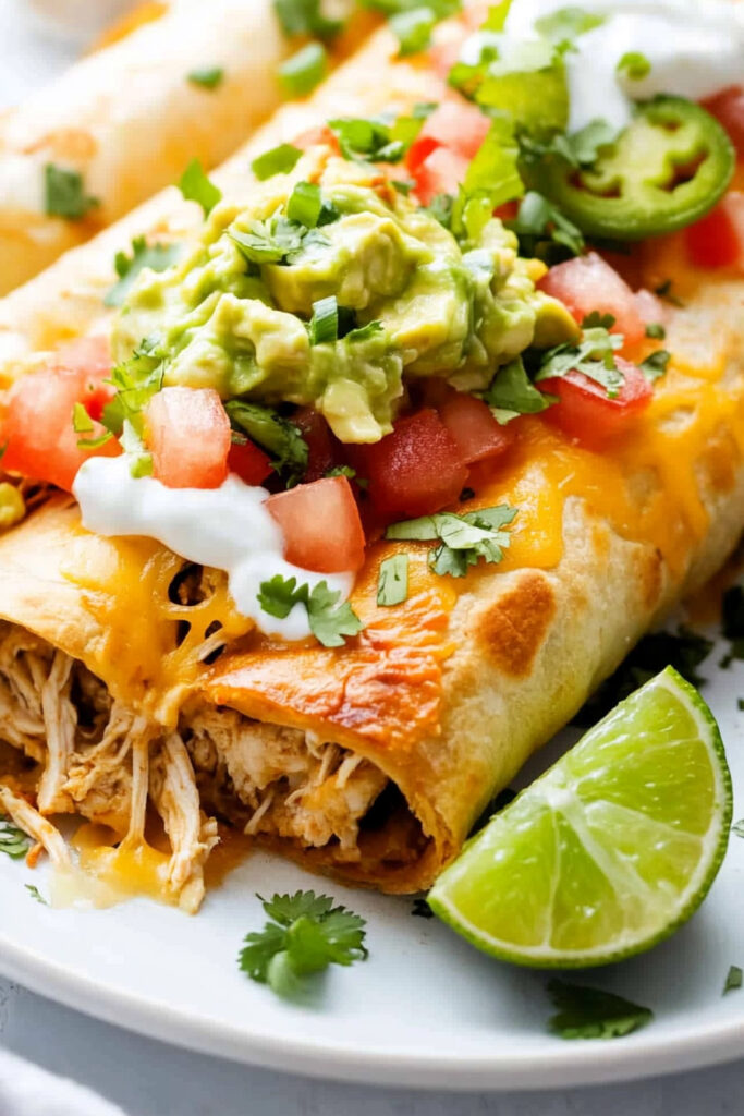 Baked Chicken Chimichangas Recipe