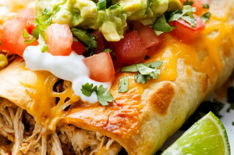 Baked Chicken Chimichangas Recipe