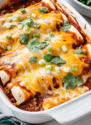 Cheesy Beef Enchiladas