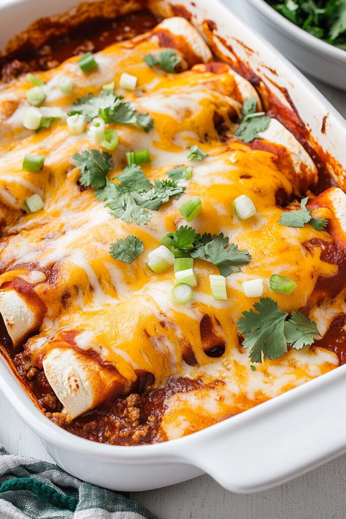 Cheesy Beef Enchiladas