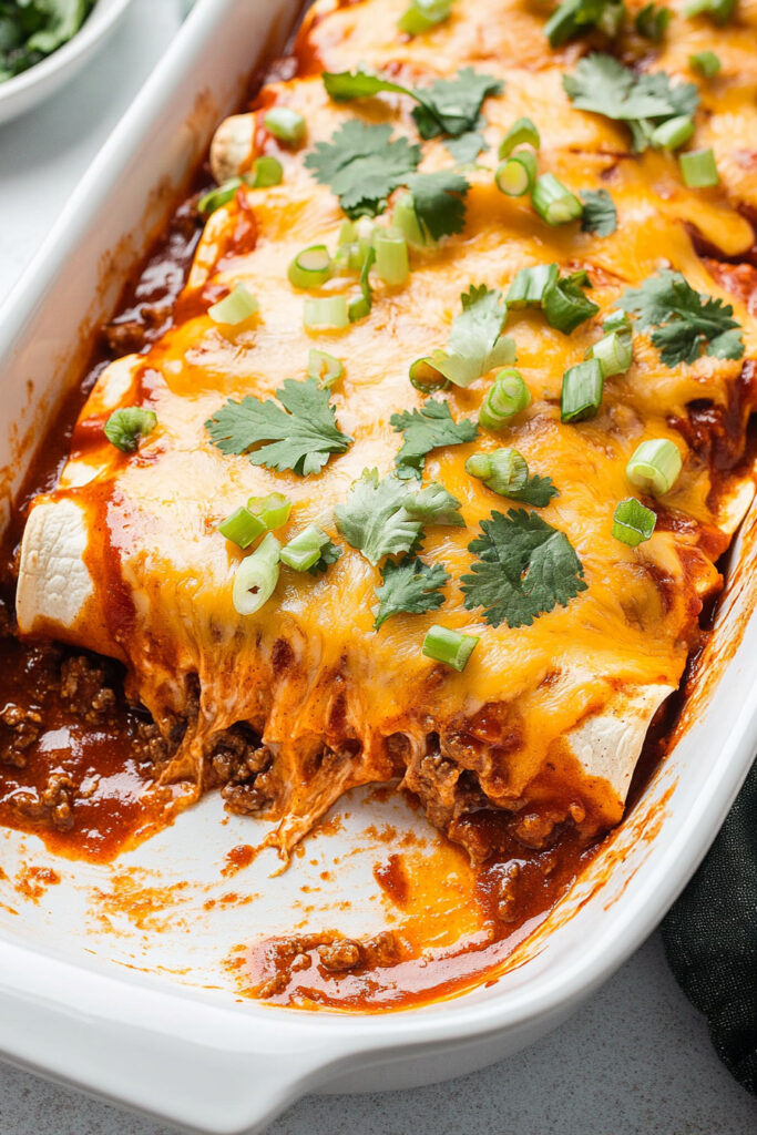Cheesy Beef Enchiladas
