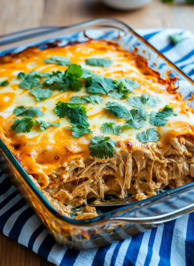 Chicken Enchilada Casserole No Tortilla