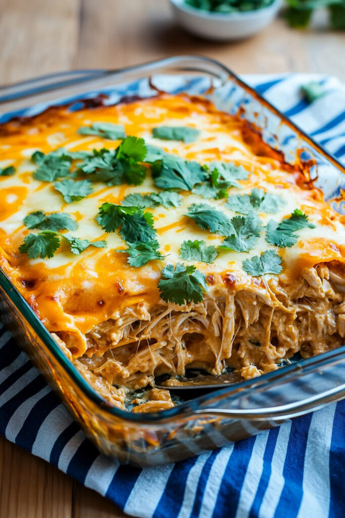 Chicken Enchilada Casserole No Tortilla