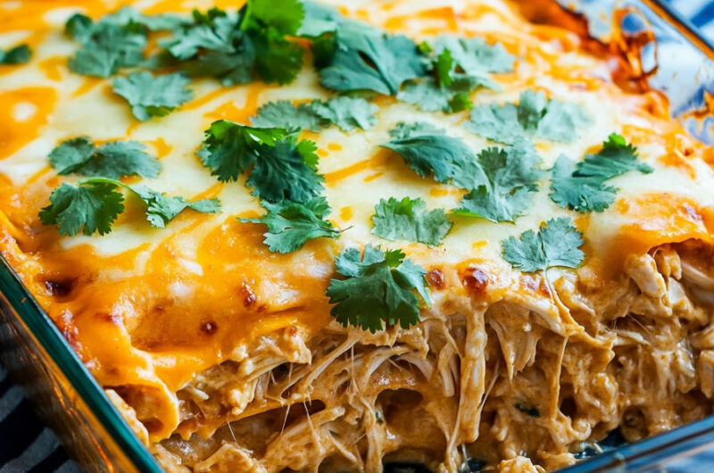 Chicken Enchilada Casserole No Tortilla