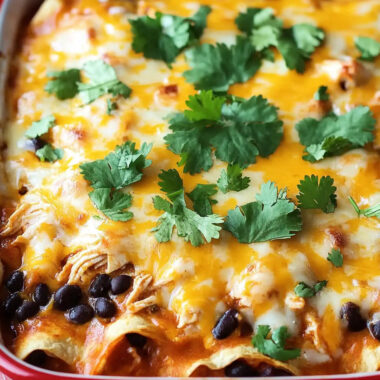 Chicken Thigh Enchilada Casserole