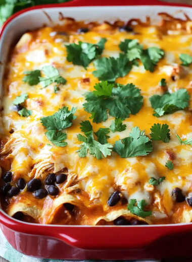 Chicken Thigh Enchilada Casserole