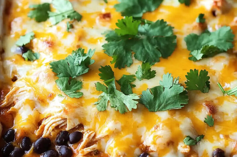 Chicken Thigh Enchilada Casserole