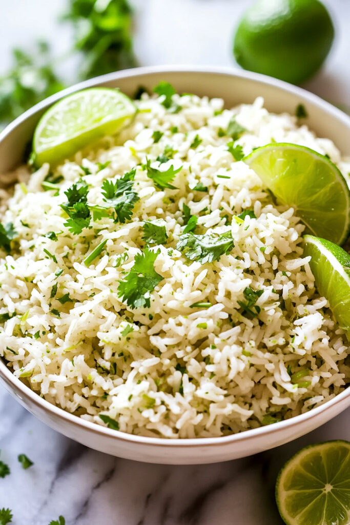 Cilantro Lime Rice in a Rice Cooker