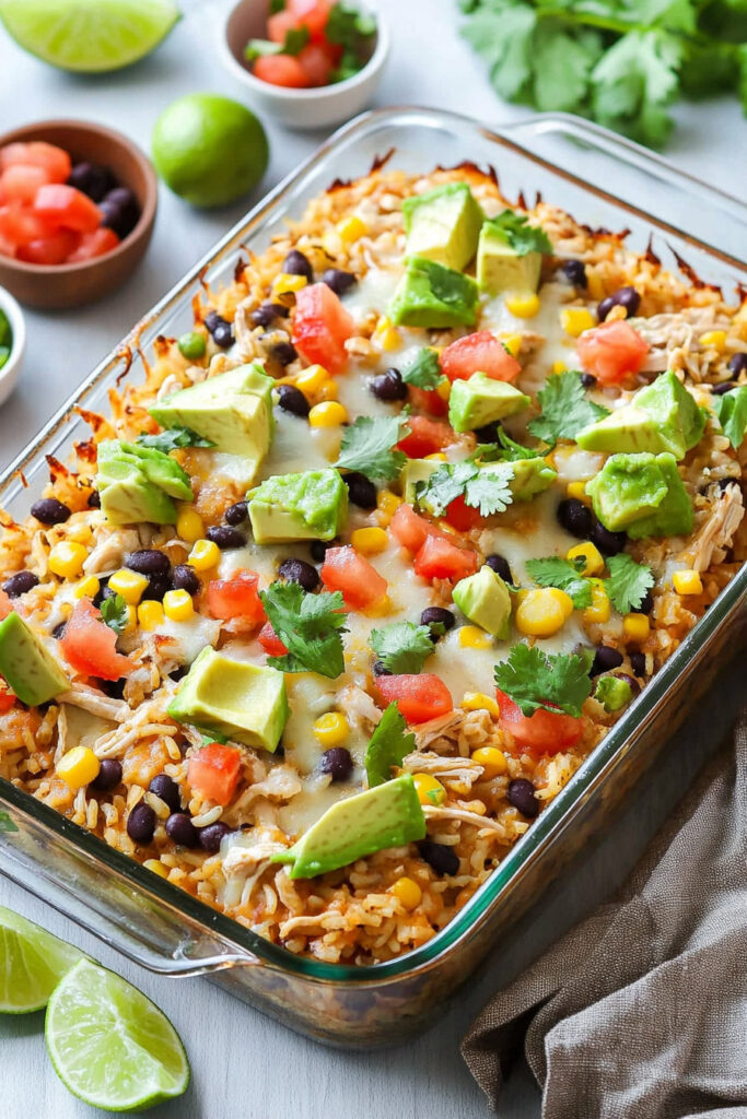 Cooking Mexican Chicken and Rice Casserole