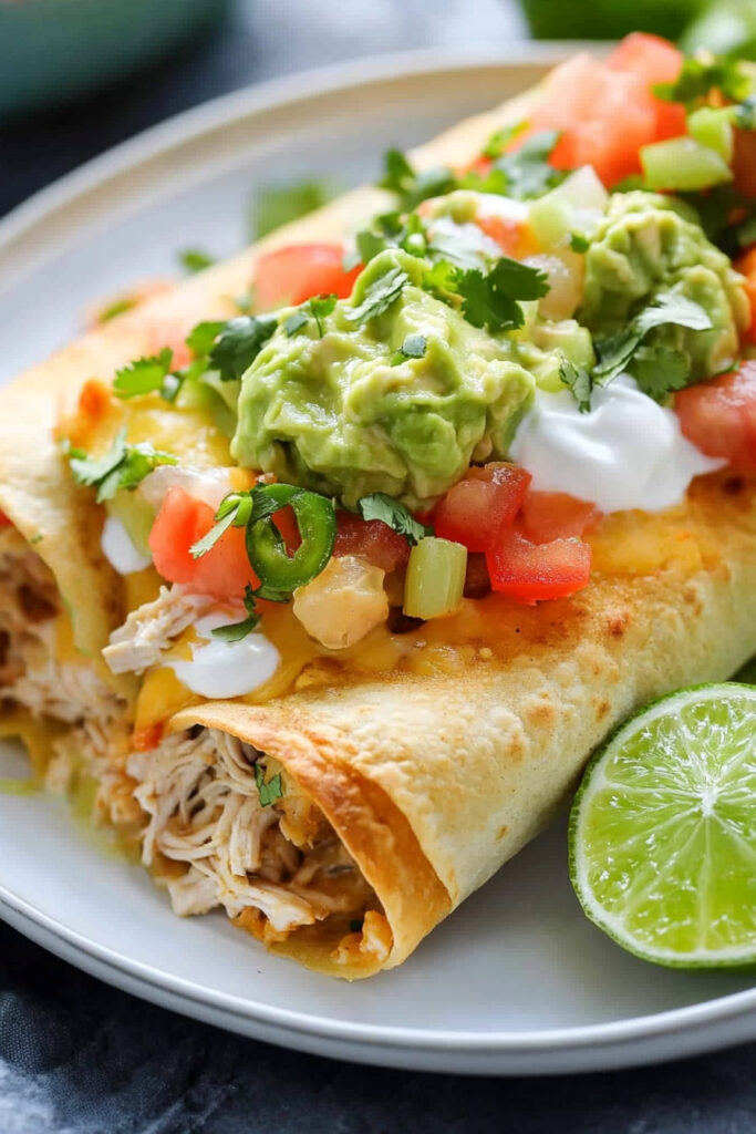 How to Make Baked Chicken Chimichangas