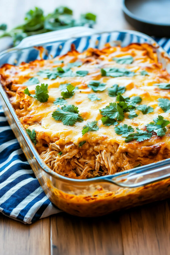 How to Serve Chicken Enchilada Casserole No Tortilla