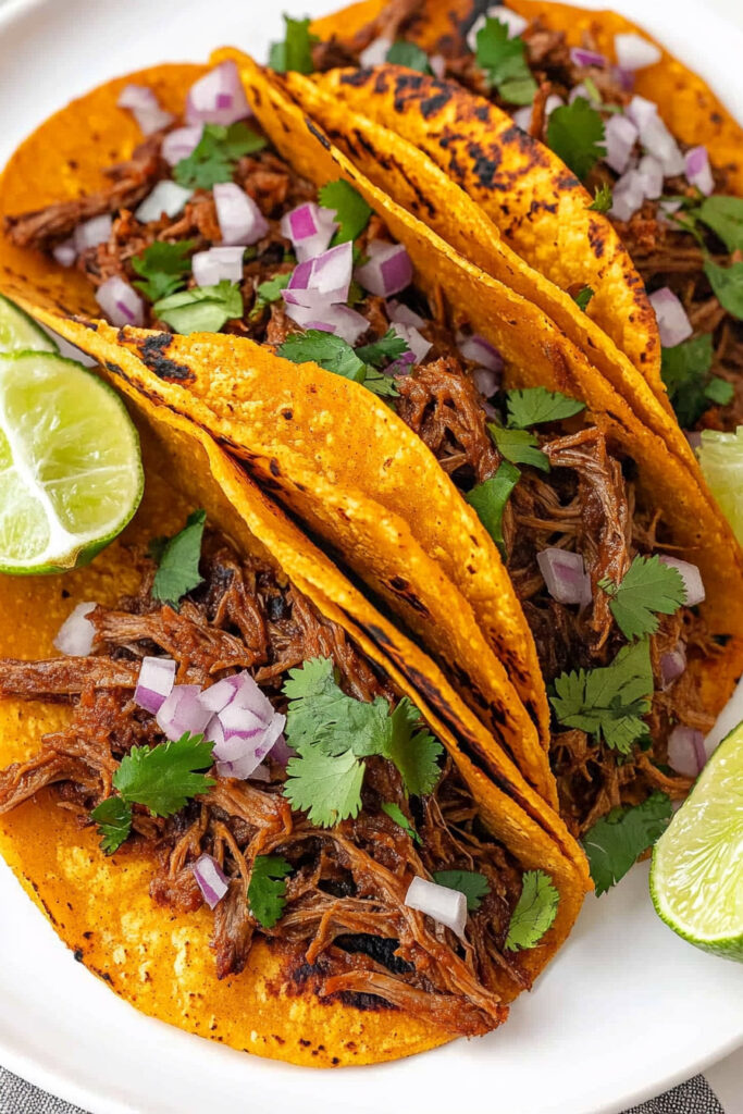 How to Serve Crockpot Birria Tacos