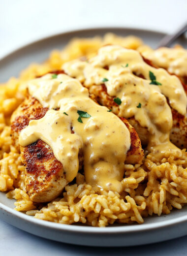 Mexican Chicken and Rice with Queso Recipe