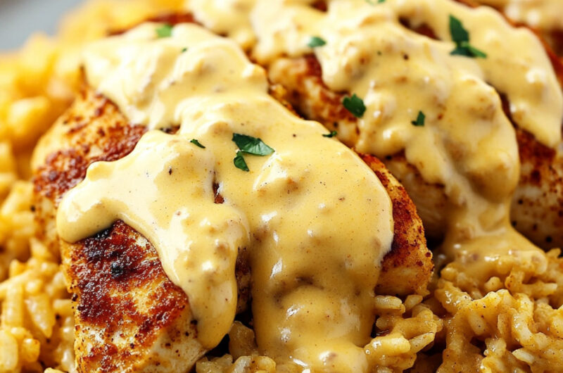 Mexican Chicken and Rice with Queso Recipe