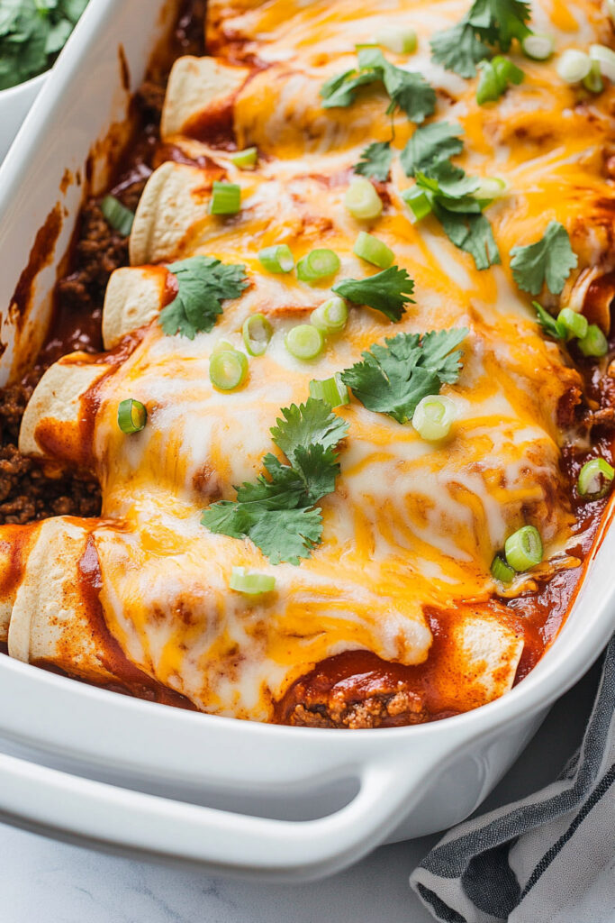 Storing Cheesy Beef Enchiladas