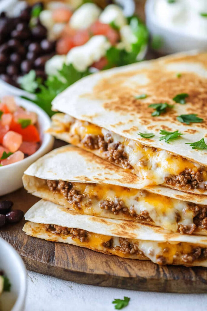 Customization Ground Beef Quesadillas