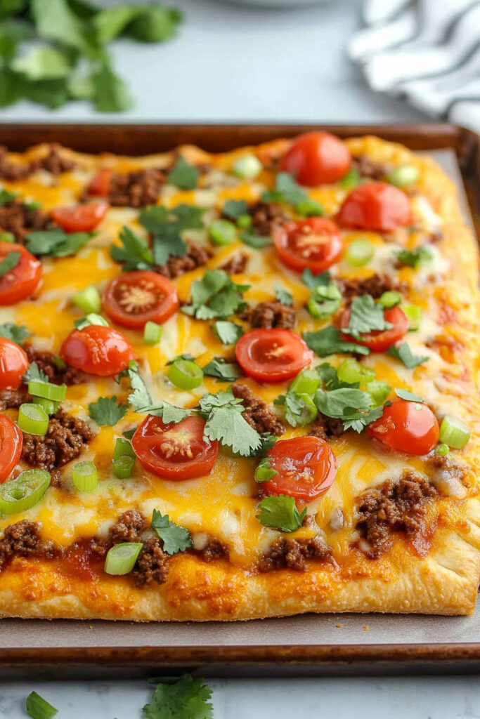 How to Make Taco Pizza with Crescent Rolls
