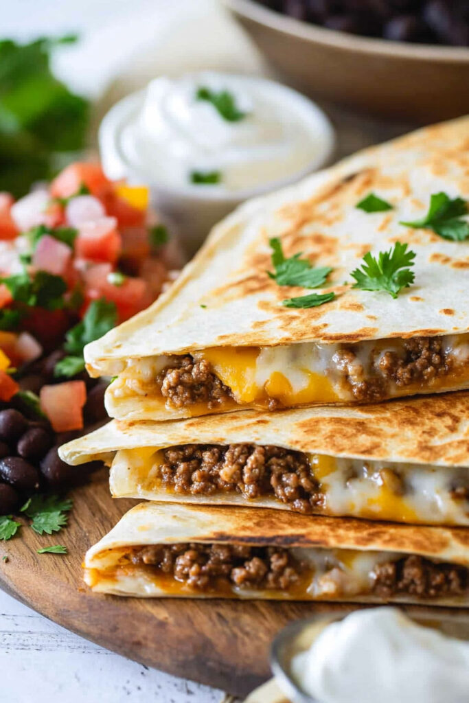 How to Serve Ground Beef Quesadillas