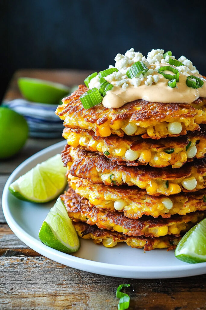 How to Serve Mexican Street Corn Fritters