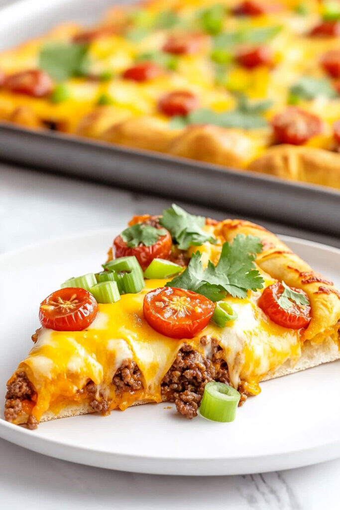 How to Serve Taco Pizza with Crescent Rolls
