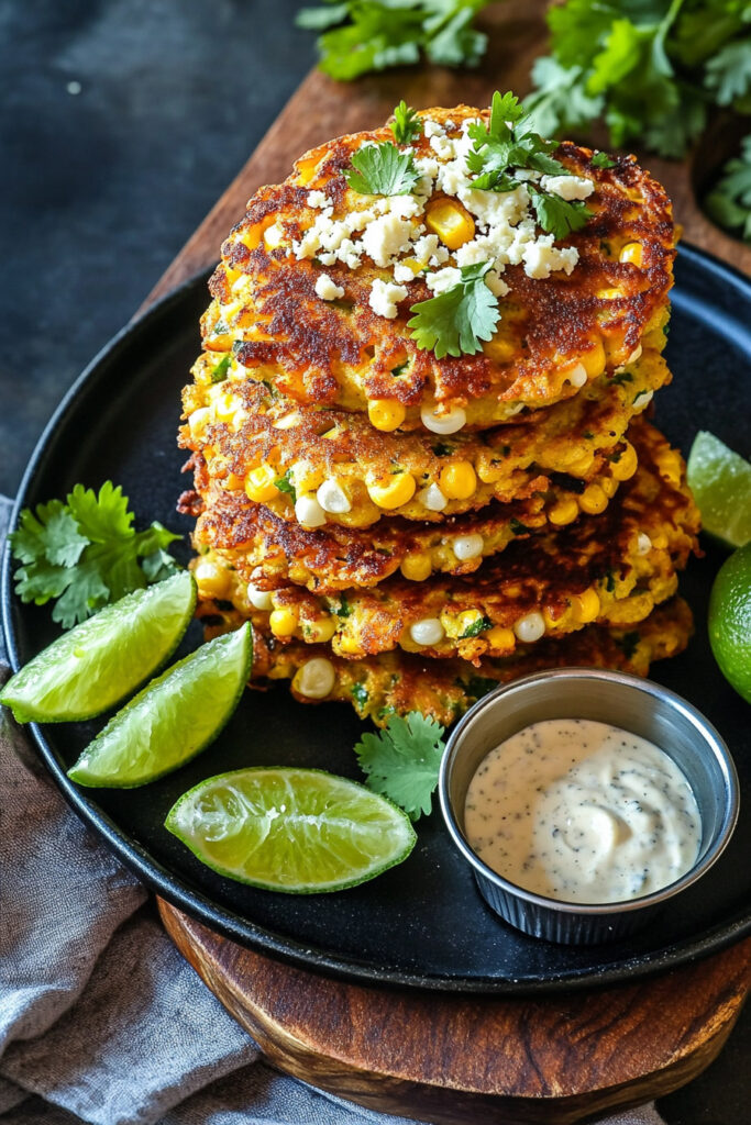 Mexican Street Corn Fritters Recipe