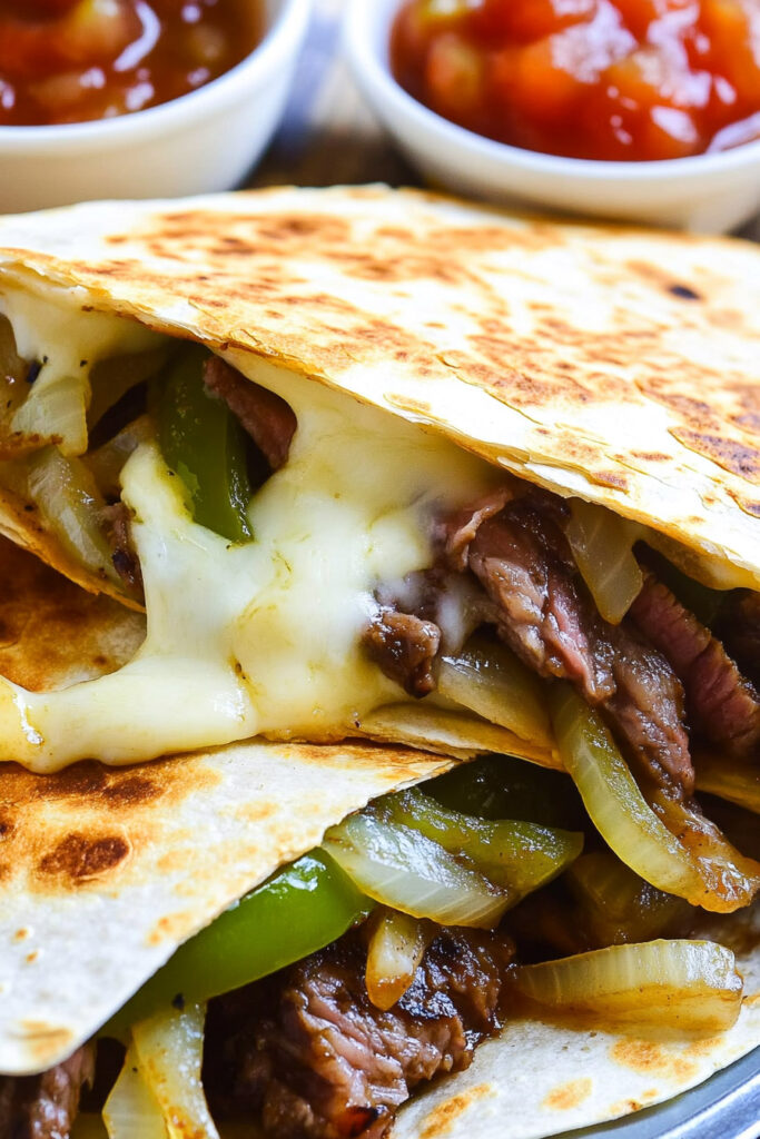 Philly Cheese Steak Quesadillas