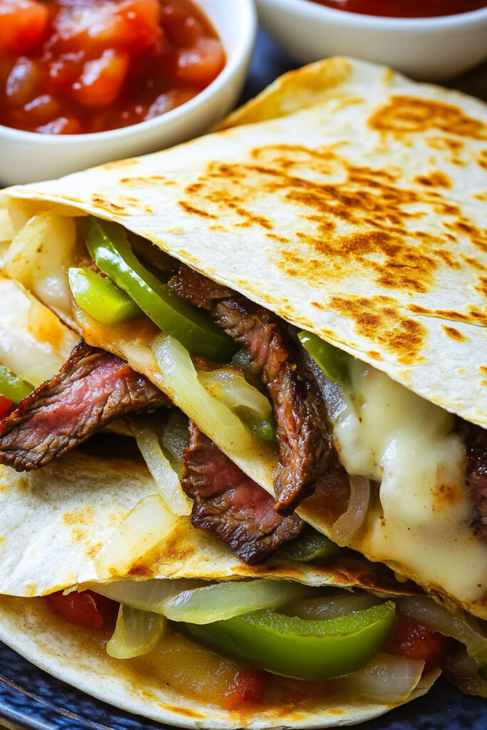 Philly Cheese Steak Quesadillas Recipe