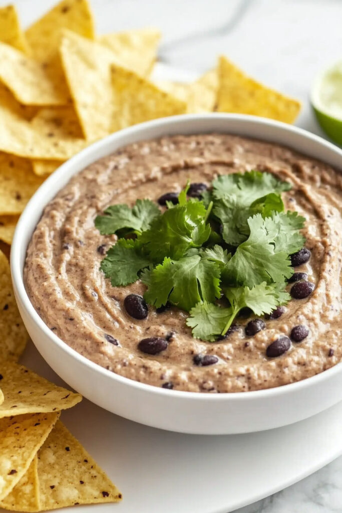 Serving Black Bean Dip