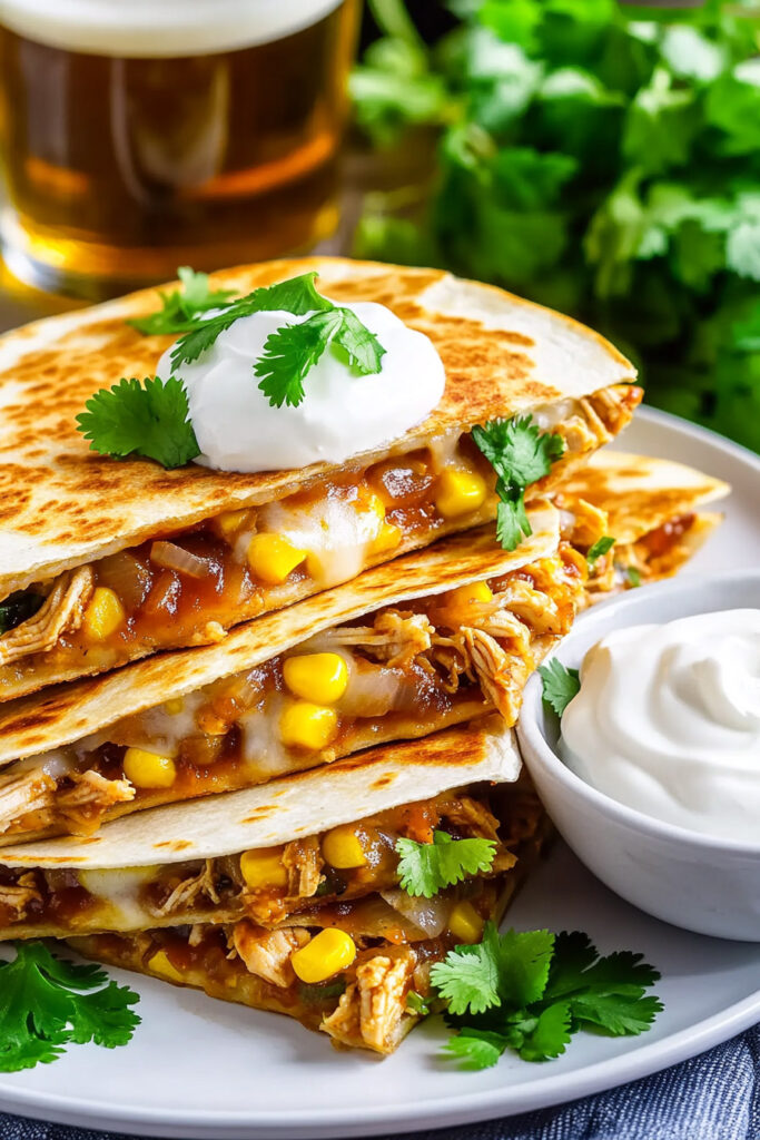 Storing BBQ Chicken Quesadillas