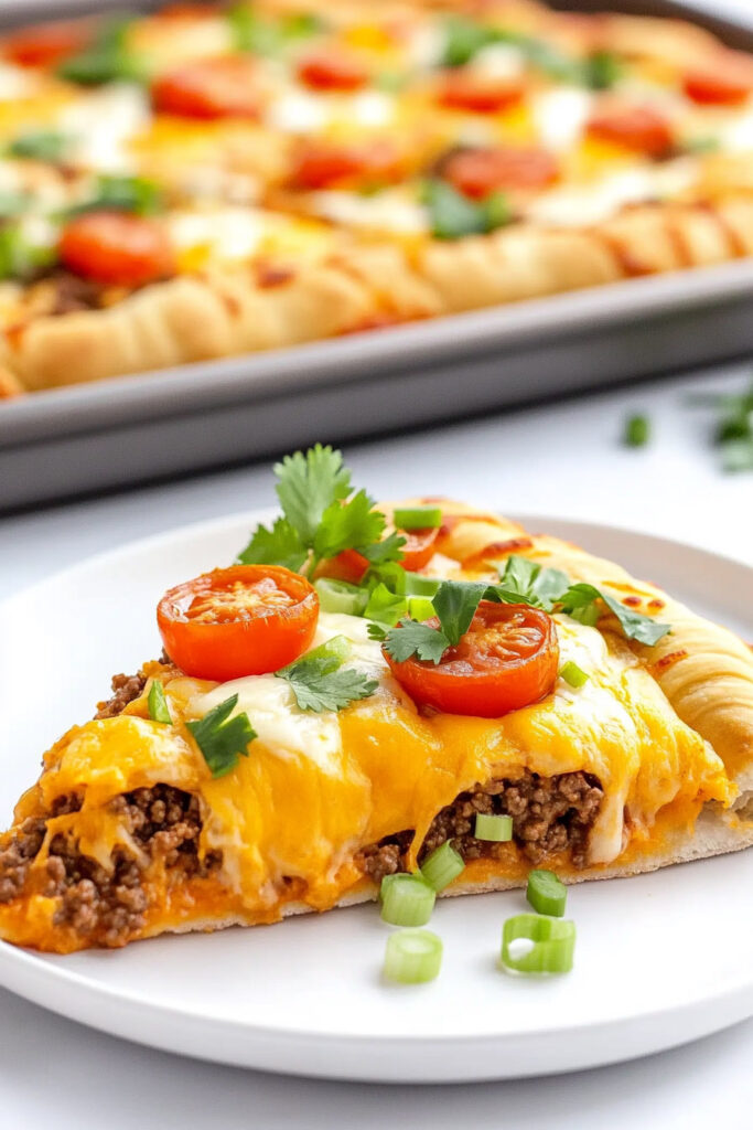 Variations Taco Pizza with Crescent Rolls