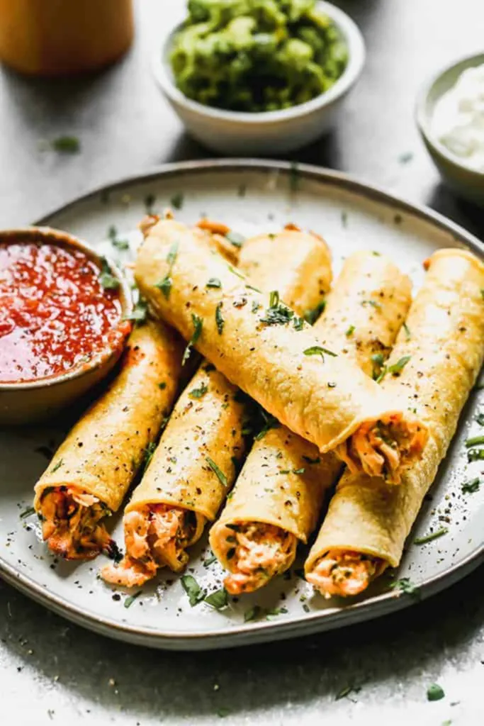 Baked Creamy Chicken Taquitos
