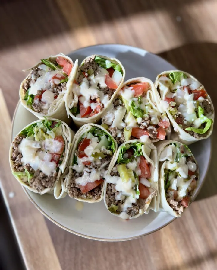 Beer Cheeseburger Wraps