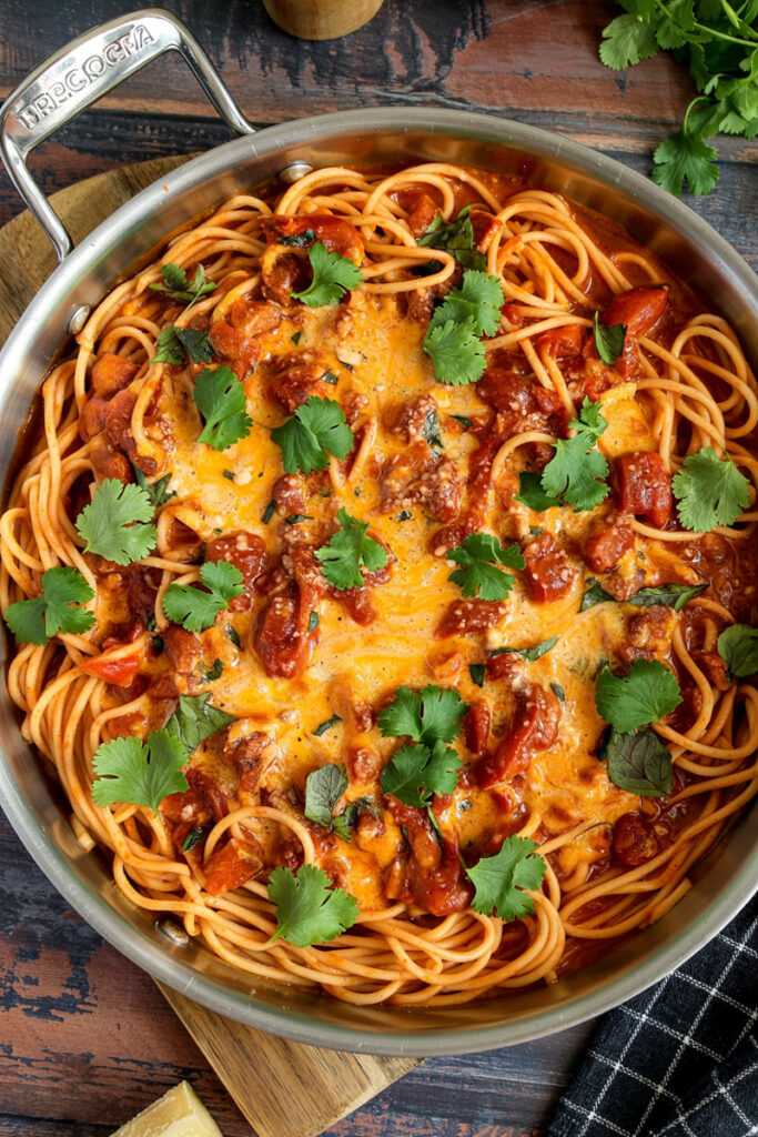 Cooked Mexican Spaghetti