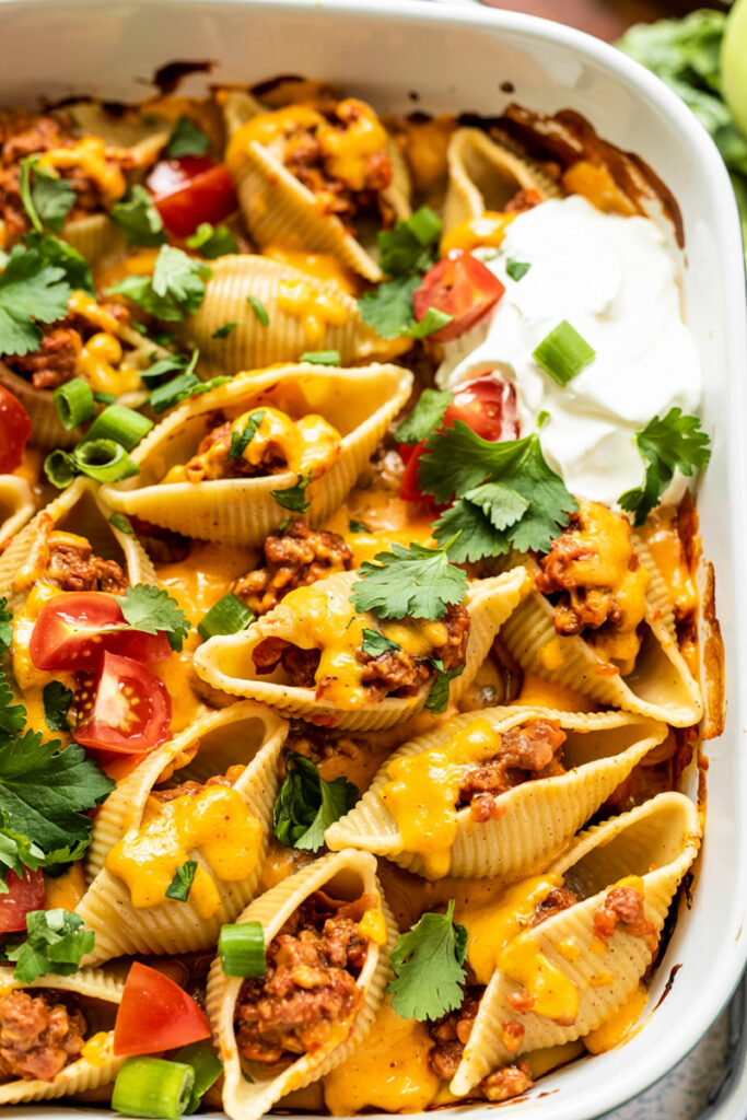 Cooked Taco Stuffed Shells