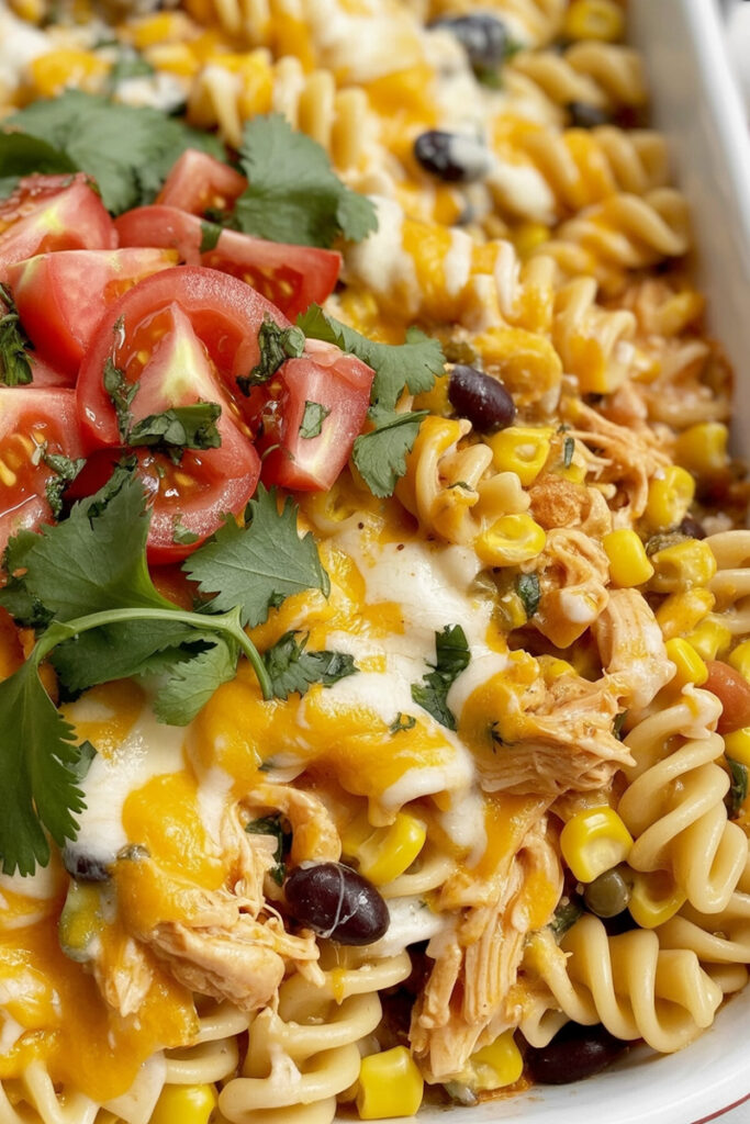Served Fiesta Chicken Casserole