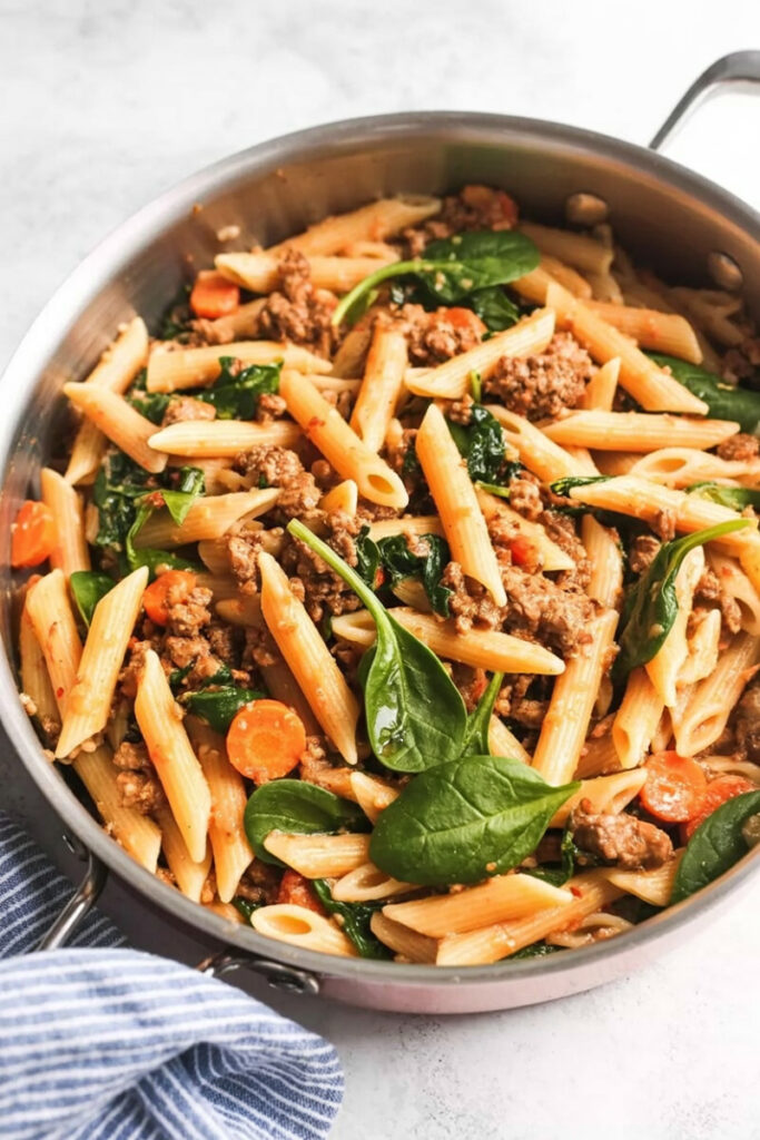 Cooking Ground Turkey Pasta
