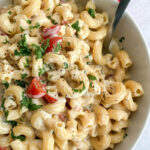Creamy Chicken Alfredo Taco Pasta