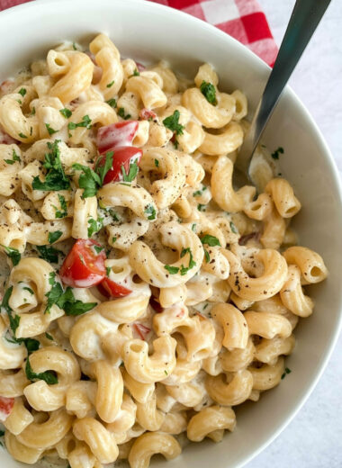 Creamy Chicken Alfredo Taco Pasta
