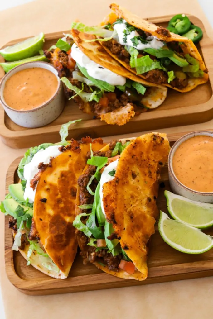 Crispy Cheesy Ground Beef Tacos