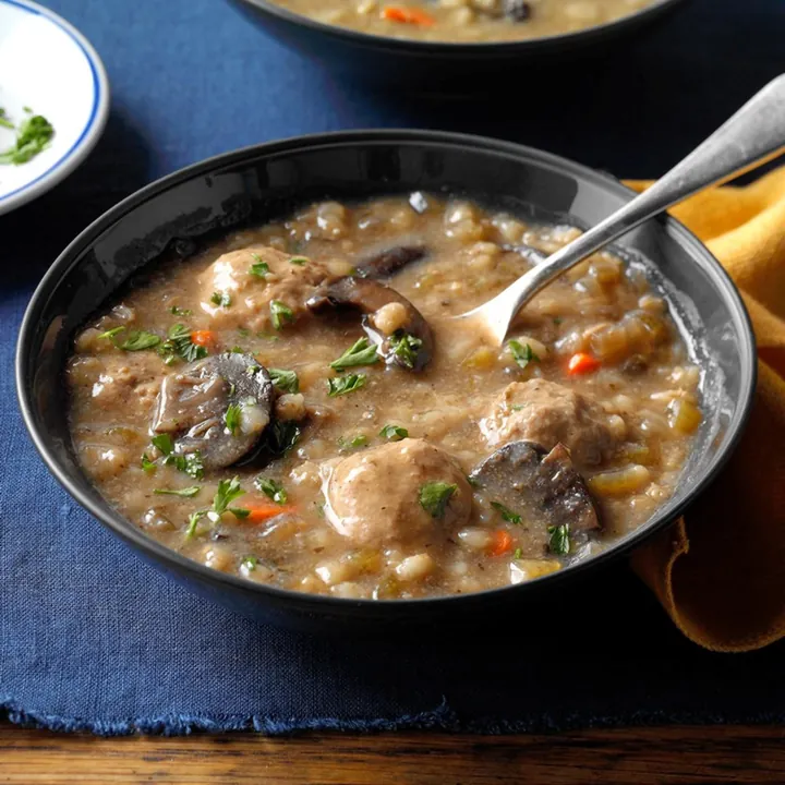 Deb’s Mushroom Barley Soup