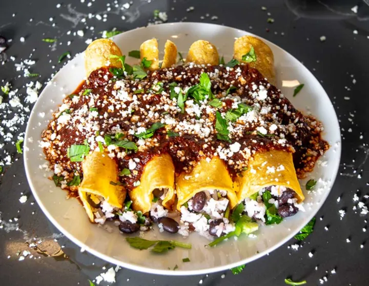 Easy Black Bean Rice Enchiladas