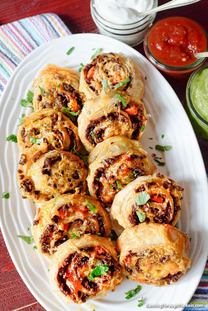 Easy Cheesy Taco Pinwheels