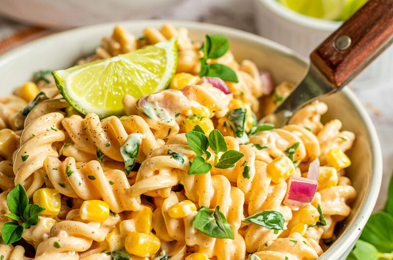 High Protein Street Corn Pasta Salad