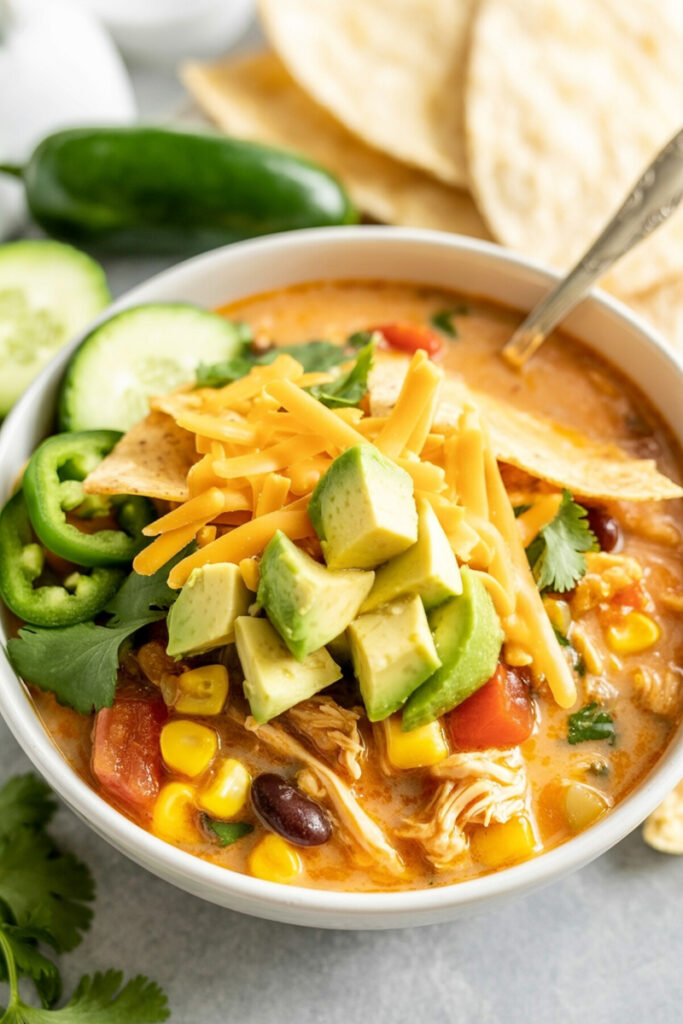 How to Serve Creamy Chicken Tortilla Soup