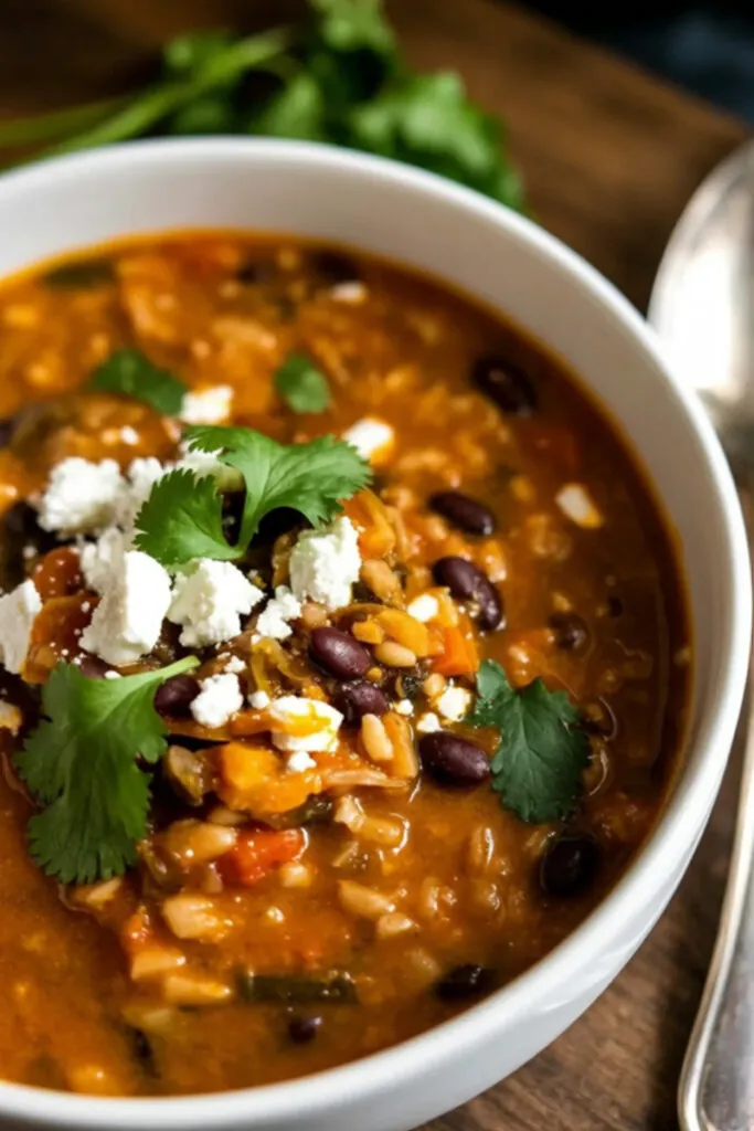 Mexican Beans and Rice Soup