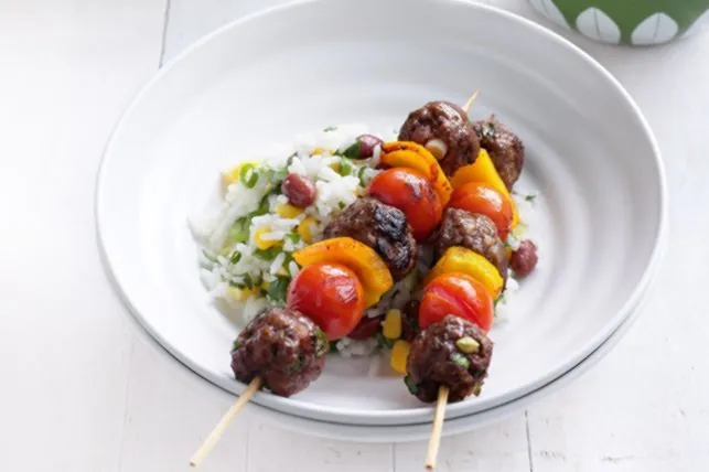 Mexican Meatball Skewers