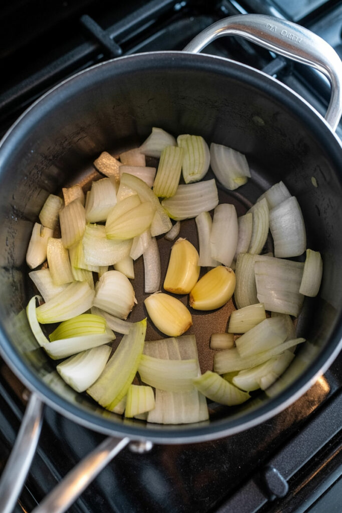 onion-garlic cooking