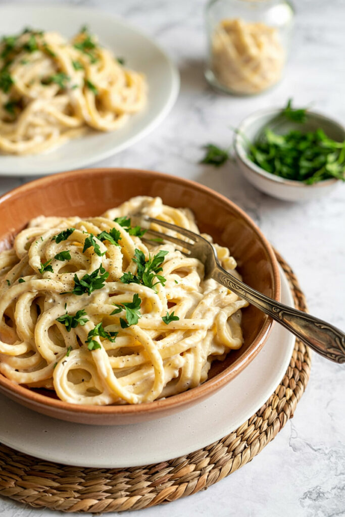 Serve Espagueti Blanco