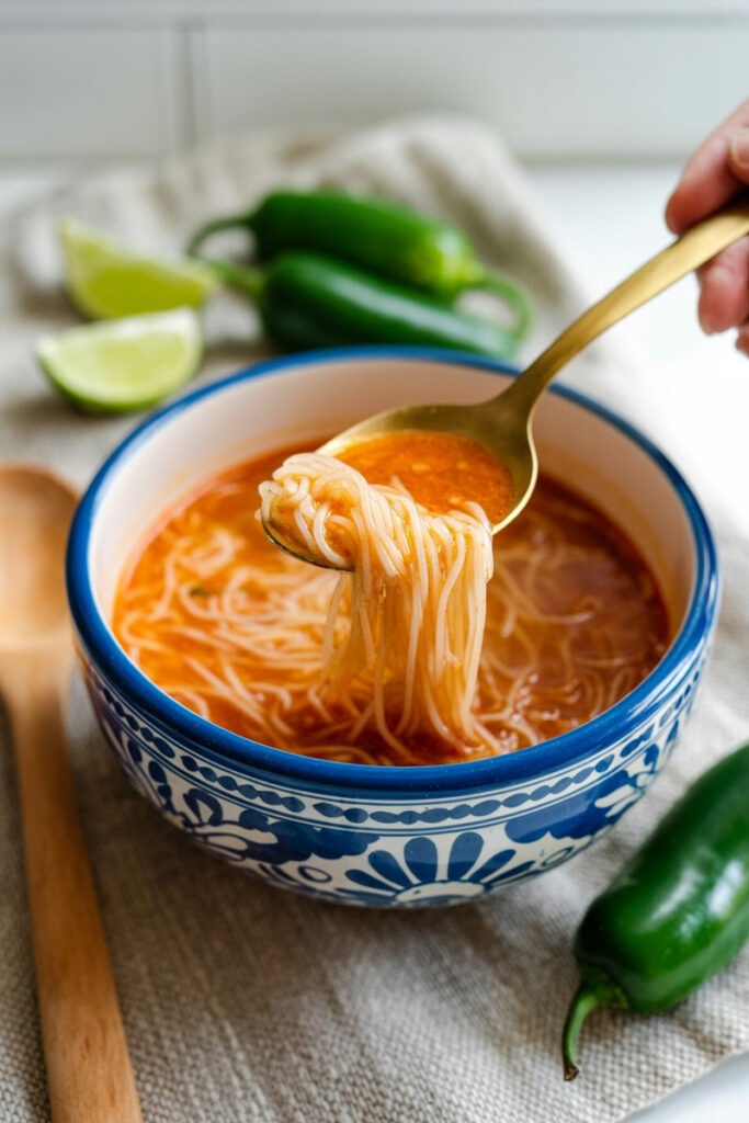 Serve Mexican Noodle Soup