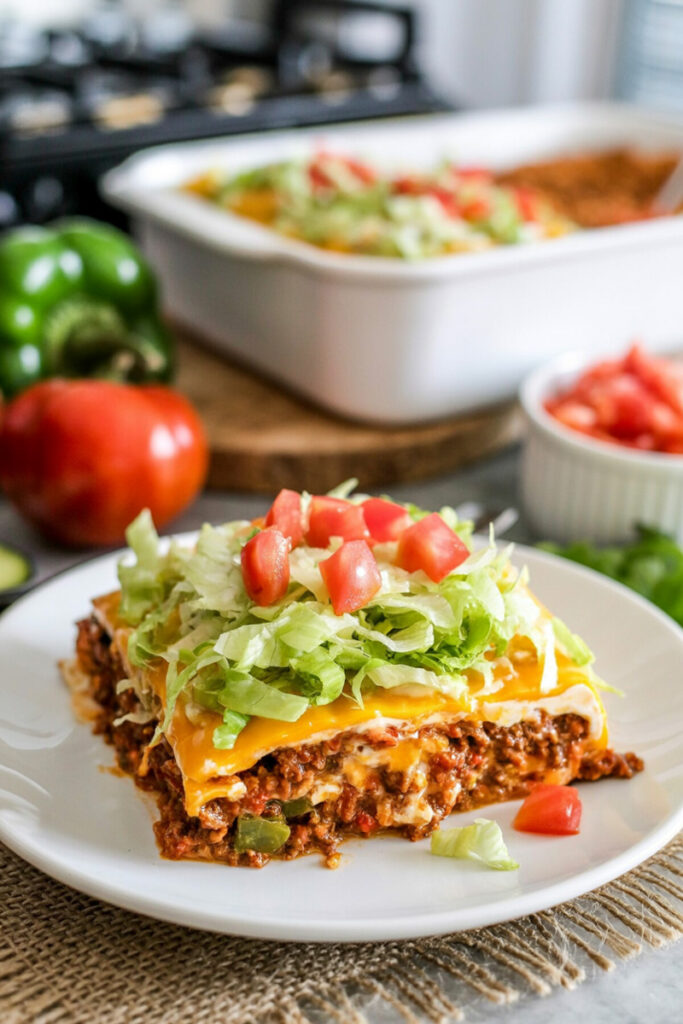 Serve Mexican Taco Lasagna